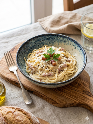 Pasta carbonara 5€